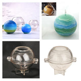Maxbell Pyramid Sphere Square Shaped Candle Mould Plastic Candle Moldel DIY Molds