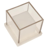 Maxbell Hollow Cube Plastic Candle Mold Tealight Candle Holder Mould & Dried Flowers