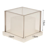 Maxbell Hollow Cube Plastic Candle Mold Tealight Candle Holder Mould & Dried Flowers