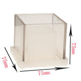 Maxbell Hollow Cube Cylinder Shaped Plastic Candle Mold Tealight Candle Holder Mould