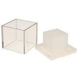 Maxbell Hollow Cube Plastic Candle Mold Tealight Candle Holder Mould & Dried Flowers