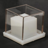 Maxbell Hollow Cube Cylinder Shaped Plastic Candle Mold Tealight Candle Holder Mould