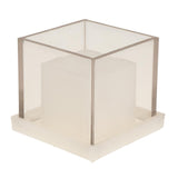 Maxbell Hollow Cube Plastic Candle Mold Tealight Candle Holder Mould & Dried Flowers