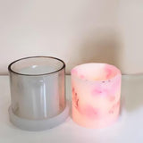 Maxbell Hollow Cube Cylinder Shaped Plastic Candle Mold Tealight Candle Holder Mould