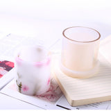 Maxbell Hollow Cube Cylinder Shaped Plastic Candle Mold Tealight Candle Holder Mould