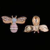 Maxbell 10 Pieces Mixed Bee Rhinestone Flatback Buttons Scrapbooking Embellishments