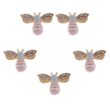 Maxbell 10 Pieces Mixed Bee Rhinestone Flatback Buttons Scrapbooking Embellishments