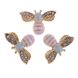 Maxbell 10 Pieces Mixed Bee Rhinestone Flatback Buttons Scrapbooking Embellishments