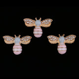 Maxbell 10 Pieces Mixed Bee Rhinestone Flatback Buttons Scrapbooking Embellishments