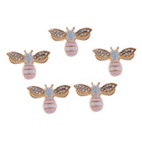 Maxbell 10 Pieces Mixed Bee Rhinestone Flatback Buttons Scrapbooking Embellishments