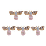 Maxbell 10 Pieces Mixed Bee Rhinestone Flatback Buttons Scrapbooking Embellishments
