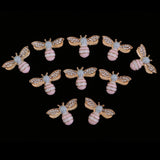Maxbell 10 Pieces Mixed Bee Rhinestone Flatback Buttons Scrapbooking Embellishments