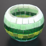 Maxbell 100g Colorful Round Glass Mosaic+10 Pieces Pin Back Blank Brooch Settings