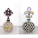Maxbell 100g Colorful Round Glass Mosaic+10 Pieces Pin Back Blank Brooch Settings