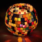 Maxbell 100g Colorful Round Glass Mosaic+10 Pieces Pin Back Blank Brooch Settings