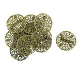 Maxbell 100g Colorful Round Glass Mosaic+10 Pieces Pin Back Blank Brooch Settings