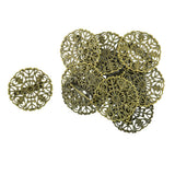 Maxbell 100g Colorful Round Glass Mosaic+10 Pieces Pin Back Blank Brooch Settings
