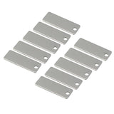 Maxbell 20 Pieces Metal Rectangle Shape Blank Stamping Charms Tags Necklace Pendants