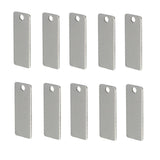 Maxbell 20 Pieces Metal Rectangle Shape Blank Stamping Charms Tags Necklace Pendants