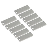 Maxbell 20 Pieces Metal Rectangle Shape Blank Stamping Charms Tags Necklace Pendants