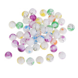 Maxbell 100 Pieces Mixed Multicolors Baking Painted Pearl Glass Bead 8mm Round Loose Spacer Beads Charms fit Necklace Bracelet Pendant DIY Jewelry Findings - Aladdin Shoppers