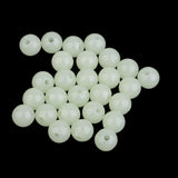 100 Pieces Adults Fashion Jewelry Luminous Beads Jewelry Making Glow Round Crafts Beads Decors Embellishments Gifts 8mm Resin