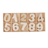 Maxbell 120 Pieces 2 Tray Wooden Numbers - Craft Numbers Kids Learning Toy DIY Decor