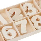 Maxbell 120 Pieces 2 Tray Wooden Numbers - Craft Numbers Kids Learning Toy DIY Decor