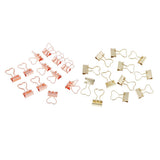 Maxbell 22 Pieces Metal Foldback Binder Clips School Office Paper Clips Rose gold