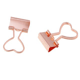 Maxbell 22 Pieces Metal Foldback Binder Clips School Office Paper Clips Rose gold