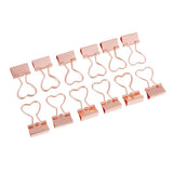 Maxbell 22 Pieces Metal Foldback Binder Clips School Office Paper Clips Rose gold
