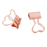 Maxbell 22 Pieces Metal Foldback Binder Clips School Office Paper Clips Rose gold
