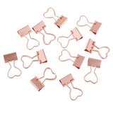 Maxbell 22 Pieces Metal Foldback Binder Clips School Office Paper Clips Rose gold