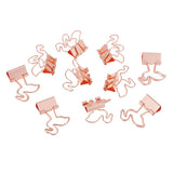 Maxbell 22 Pieces Metal Foldback Binder Clips School Office Paper Clips Rose gold