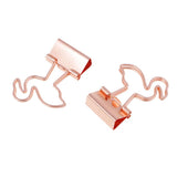 Maxbell 22 Pieces Metal Foldback Binder Clips School Office Paper Clips Rose gold