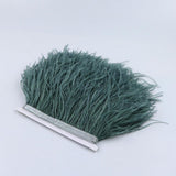 Maxbell 2 Pieces Dyed Ostrich Feather Fringe Trim Ribbon Embellishment