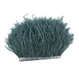 Maxbell 2 Pieces Dyed Ostrich Feather Fringe Trim Ribbon Embellishment