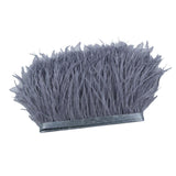 Maxbell 2 Pieces Dyed Ostrich Feather Fringe Trim Ribbon Embellishment