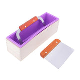 Maxbell 4 Pieces/set Silicone Soap Mold Loaf with Soap Cake Cutter Beveler Planer