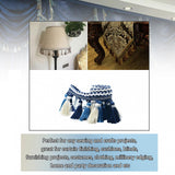 20x1 Yard European Clothing Curtain Tassel Edging Fringe Trim Blue+White