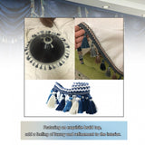 20x1 Yard European Clothing Curtain Tassel Edging Fringe Trim Blue+White