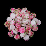 Maxbell 50Pcs DIY Resin Flower Flatback Scrapbooking for Phone Craft Applique pink and green - Aladdin Shoppers