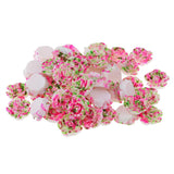 Maxbell 50Pcs DIY Resin Flower Flatback Scrapbooking for Phone Craft Applique pink and green - Aladdin Shoppers