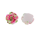 Maxbell 50Pcs DIY Resin Flower Flatback Scrapbooking for Phone Craft Applique pink and green - Aladdin Shoppers