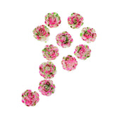 Maxbell 50Pcs DIY Resin Flower Flatback Scrapbooking for Phone Craft Applique pink and green - Aladdin Shoppers