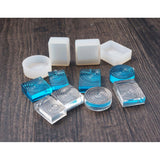 Maxbell 4 Designs Geometric Silicone Pendant Mold DIY Jewelry Resin Craft Mould Tool