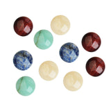Maxbell 50 Pieces Jewelry Making 8mm Half Round Gemstone Cabochon Stone DIY Charms