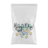 Maxbell 20 Pieces Half Round Glass Flatback Scrapbooking Dome Cabochons 12mm