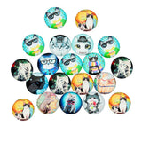 Maxbell 20 Pieces Half Round Glass Flatback Scrapbooking Dome Cabochons 12mm