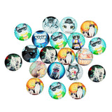 Maxbell 20 Pieces Half Round Glass Flatback Scrapbooking Dome Cabochons 12mm